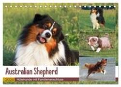 Australian Shepherd - Hütehunde mit Familienanschluss (Tischkalender 2024 DIN A5 quer), CALVENDO Monatskalender