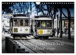 San Francisco - street view (CH-Version) (Wandkalender 2024 DIN A4 quer), CALVENDO Monatskalender