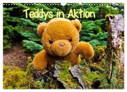 Teddys in Aktion (Wandkalender 2024 DIN A3 quer), CALVENDO Monatskalender