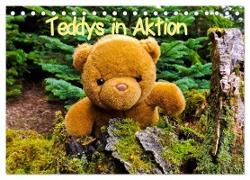 Teddys in Aktion (Tischkalender 2024 DIN A5 quer), CALVENDO Monatskalender