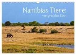 Namibias Tiere: von groß bis klein (Wandkalender 2024 DIN A3 quer), CALVENDO Monatskalender