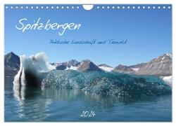 Spitzbergen (Wandkalender 2024 DIN A4 quer), CALVENDO Monatskalender