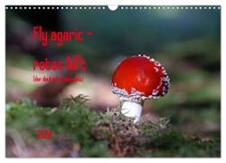 Fly agaric - rotes Gift (Wandkalender 2024 DIN A3 quer), CALVENDO Monatskalender