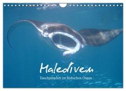Malediven - Tauchparadies im Indischen Ozean (Wandkalender 2024 DIN A4 quer), CALVENDO Monatskalender