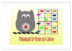 Rätselspaß für Kinder ab 4 Jahren (Wandkalender 2024 DIN A3 quer), CALVENDO Monatskalender