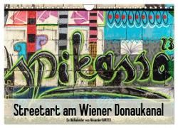 Streetart am Wiener Donaukanal (Wandkalender 2024 DIN A4 quer), CALVENDO Monatskalender