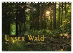 Unser Wald - Magische Sichten in norddeutsche Wälder / Geburtstagskalender (Wandkalender 2024 DIN A3 quer), CALVENDO Monatskalender