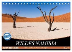 Wildes Namibia (Tischkalender 2024 DIN A5 quer), CALVENDO Monatskalender
