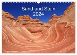 Sand und Stein 2024 (Wandkalender 2024 DIN A3 quer), CALVENDO Monatskalender