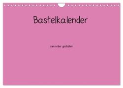 Bastelkalender - Pink (Wandkalender 2024 DIN A4 quer), CALVENDO Monatskalender
