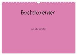 Bastelkalender - Pink (Wandkalender 2024 DIN A3 quer), CALVENDO Monatskalender