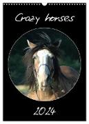 Crazy horses (Wandkalender 2024 DIN A3 hoch), CALVENDO Monatskalender
