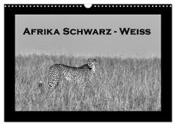Afrika Schwarz - Weiss (Wandkalender 2024 DIN A3 quer), CALVENDO Monatskalender