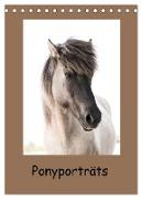 Ponyporträts (Tischkalender 2024 DIN A5 hoch), CALVENDO Monatskalender