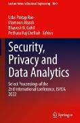 Security, Privacy and Data Analytics