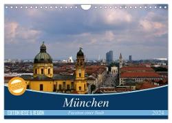 München - Facetten einer Stadt (Wandkalender 2024 DIN A4 quer), CALVENDO Monatskalender