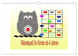 Rätselspaß für Kinder ab 4 Jahren (Wandkalender 2024 DIN A4 quer), CALVENDO Monatskalender