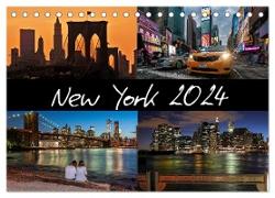 New York (Tischkalender 2024 DIN A5 quer), CALVENDO Monatskalender