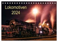 Lokomotiven 2024 (Tischkalender 2024 DIN A5 quer), CALVENDO Monatskalender