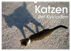 Katzen der Kykladen (Wandkalender 2024 DIN A3 quer), CALVENDO Monatskalender