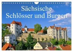Sächsische Schlösser und Burgen (Wandkalender 2024 DIN A4 quer), CALVENDO Monatskalender