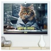 Tiere im Alltag (hochwertiger Premium Wandkalender 2024 DIN A2 quer), Kunstdruck in Hochglanz