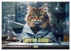 Tiere im Alltag (Wandkalender 2024 DIN A2 quer), CALVENDO Monatskalender