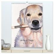 Arts & Dogs (hochwertiger Premium Wandkalender 2024 DIN A2 hoch), Kunstdruck in Hochglanz