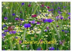 Blumenfreude (Wandkalender 2024 DIN A2 quer), CALVENDO Monatskalender