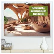 Exzentrische biomorphe Architektur (hochwertiger Premium Wandkalender 2024 DIN A2 quer), Kunstdruck in Hochglanz