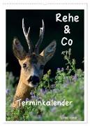 Rehe & Co / Planer (Wandkalender 2024 DIN A2 hoch), CALVENDO Monatskalender