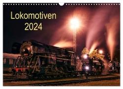 Lokomotiven 2024 (Wandkalender 2024 DIN A3 quer), CALVENDO Monatskalender
