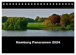 Hamburg Panoramen 2024 (Tischkalender 2024 DIN A5 quer), CALVENDO Monatskalender