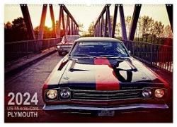 US-Muscle-Cars - Plymouth (Wandkalender 2024 DIN A2 quer), CALVENDO Monatskalender