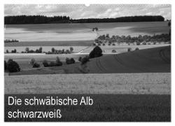 Schwäbische Alb schwarzweiß (Wandkalender 2024 DIN A2 quer), CALVENDO Monatskalender