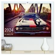 US-Muscle-Cars - Plymouth (hochwertiger Premium Wandkalender 2024 DIN A2 quer), Kunstdruck in Hochglanz