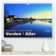 Ansichten meiner Stadt - Verden Aller (hochwertiger Premium Wandkalender 2024 DIN A2 quer), Kunstdruck in Hochglanz
