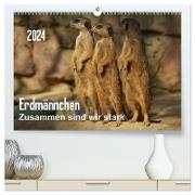Erdmännchen ¿ Zusammen sind wir stark / CH-Version (hochwertiger Premium Wandkalender 2024 DIN A2 quer), Kunstdruck in Hochglanz