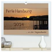 Perle Hamburg (hochwertiger Premium Wandkalender 2024 DIN A2 quer), Kunstdruck in Hochglanz