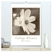 Vintage-Flowers (hochwertiger Premium Wandkalender 2024 DIN A2 hoch), Kunstdruck in Hochglanz