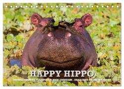 Emotionale Momente. Happy Hippo / CH-Version (Tischkalender 2024 DIN A5 quer), CALVENDO Monatskalender