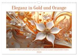 Eleganz in Gold und Orange (Wandkalender 2024 DIN A3 quer), CALVENDO Monatskalender