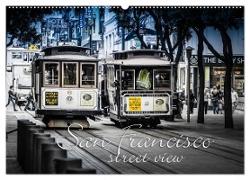 San Francisco - street view (CH-Version) (Wandkalender 2024 DIN A2 quer), CALVENDO Monatskalender