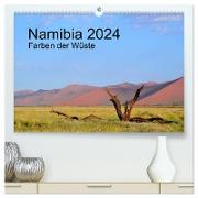 Namibia 2024 Farben der Wüste (hochwertiger Premium Wandkalender 2024 DIN A2 quer), Kunstdruck in Hochglanz