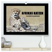 Afrikas Katzen (hochwertiger Premium Wandkalender 2024 DIN A2 quer), Kunstdruck in Hochglanz