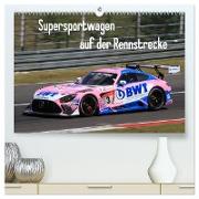 Supersportwagen auf der Rennstrecke (hochwertiger Premium Wandkalender 2024 DIN A2 quer), Kunstdruck in Hochglanz