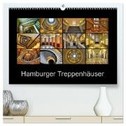 Hamburger Treppenhäuser (hochwertiger Premium Wandkalender 2024 DIN A2 quer), Kunstdruck in Hochglanz
