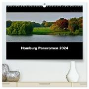 Hamburg Panoramen 2024 (hochwertiger Premium Wandkalender 2024 DIN A2 quer), Kunstdruck in Hochglanz