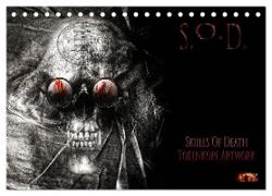 S.O.D. - Skulls Of Death Vol. II - Totenkopf Artworks (Tischkalender 2024 DIN A5 quer), CALVENDO Monatskalender