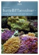 Bunte Riffbewohner - Fische, Anemonen und noch viel mehr (Wandkalender 2024 DIN A3 hoch), CALVENDO Monatskalender